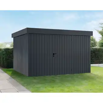 toom Baumarkt EcoStar Gerätehaus 'Euroline EFD14 Trend-Sk' anthrazitgrau 325 x 325 x 211 cm, Einzeltür Angebot