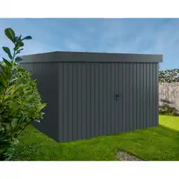 toom Baumarkt EcoStar Gerätehaus 'Euroline EFD14 Trend-Sk' anthrazitgrau 325 x 325 x 211 cm, Doppeltür Angebot