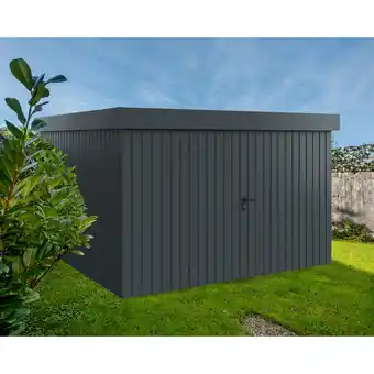 toom Baumarkt EcoStar Gerätehaus 'Euroline EFD14 Trend-Sk' anthrazitgrau 325 x 325 x 211 cm, Doppeltür Angebot