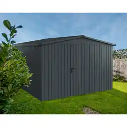 toom Baumarkt EcoStar Gerätehaus 'Euroline ESD14 Trend-Sk' anthrazitgrau 333 x 325 x 211 cm, Einzeltür Angebot