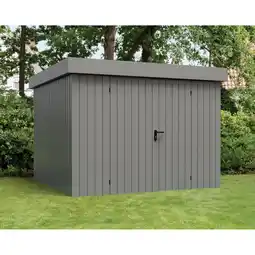 toom Baumarkt EcoStar Gerätehaus 'Euroline EFD10 Trend-Sk' graualuminium 277 x 277 x 207 cm, Doppeltür Angebot