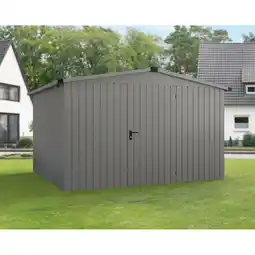 toom Baumarkt EcoStar Gerätehaus 'Euroline ESD14 Trend-Sk' graualuminium 333 x 325 x 211 cm, Einzeltür Angebot