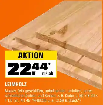OBI Leimholz Angebot