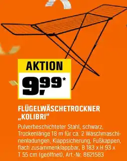 OBI FLÜGELWÄSCHETROCKNER ,,KOLIBRI" Angebot