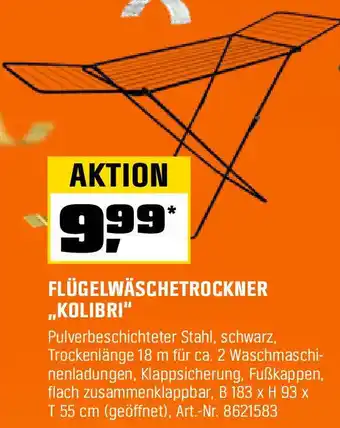 OBI FLÜGELWÄSCHETROCKNER ,,KOLIBRI" Angebot