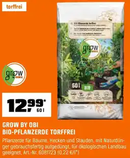 OBI GROW BY OBI BIO-PFLANZERDE TORFFREI Angebot