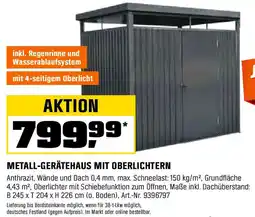 OBI METALL-GERÄTEHAUS MIT OBERLICHTERN Angebot