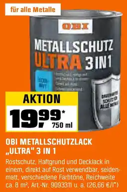 OBI OBI METALLSCHUTZLACK ,,ULTRA" 3 IN 1 Angebot