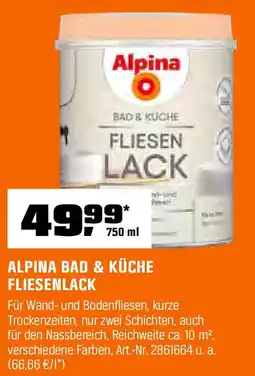 OBI ALPINA BAD & KÜCHE FLIESENLACK Angebot