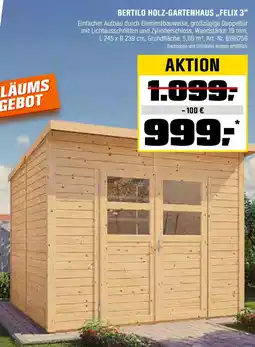 OBI BERTILO HOLZ-GARTENHAUS,,FELIX 3" Angebot
