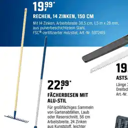 OBI RECHEN, 14 ZINKEN, 150 CM Angebot
