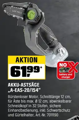 OBI LUX TOOLS AKKU-ASTSÄGE "A-EAS-20/154" Angebot