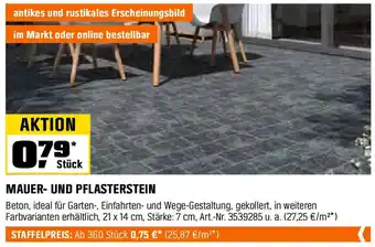 OBI MAUER- UND PFLASTERSTEIN Angebot