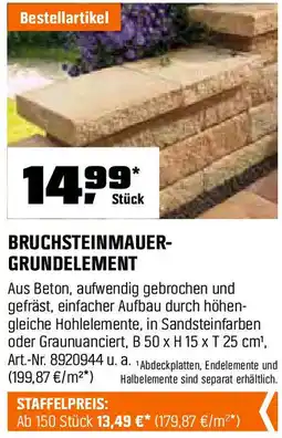 OBI BRUCHSTEINMAUER- GRUNDELEMENT Angebot