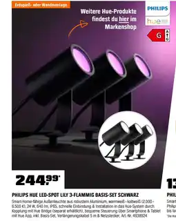 OBI PHILIPS HUE LED-SPOT LILY 3-FLAMMIG BASIS-SET SCHWARZ Angebot