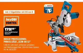 OBI BOSCH PROFESSIONAL PANEELSÄGE ,,GCM 80 SJ" Angebot