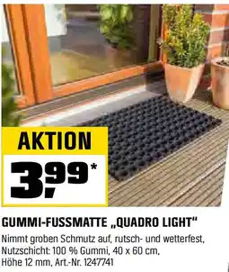 OBI GUMMI-FUSSMATTE „,QUADRO LIGHT" Angebot