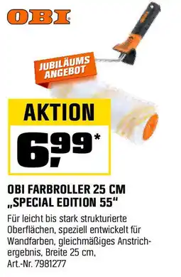 OBI OBI FARBROLLER 25 CM ,,SPECIAL EDITION 55" Angebot