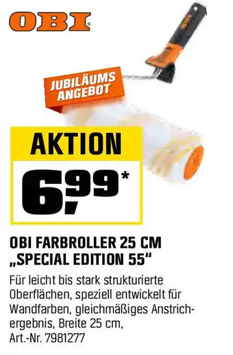 OBI OBI FARBROLLER 25 CM ,,SPECIAL EDITION 55" Angebot