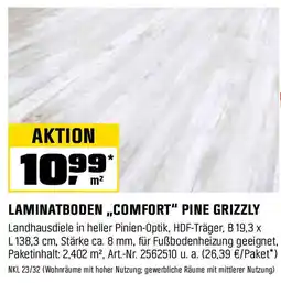 OBI LAMINATBODEN „COMFORT" PINE GRIZZLY Angebot