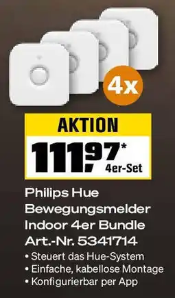 OBI Philips Hue Bewegungsmelder Indoor 4er Bundle Angebot