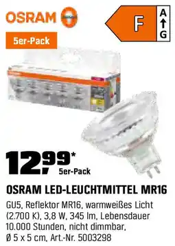 OBI OSRAM LED-LEUCHTMITTEL MR16 Angebot