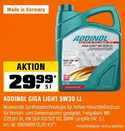 OBI ADDINOL GIGA LIGHT 5W30 LL Angebot