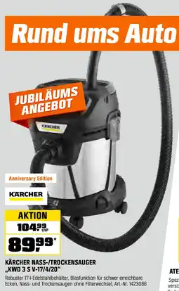 OBI KÄRCHER NASS-/TROCKENSAUGER ,,KWD 3 S V-17/4/20" Angebot