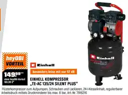 OBI EINHELL KOMPRESSOR ,,TE-AC 135/24 SILENT PLUS" Angebot