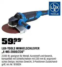 OBI LUX-TOOLS WINKELSCHLEIFER ,,E-WS-2000/230" Angebot