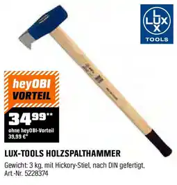 OBI LUX-TOOLS HOLZSPALTHAMMER Angebot