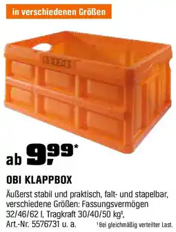 OBI OBI KLAPPBOX Angebot