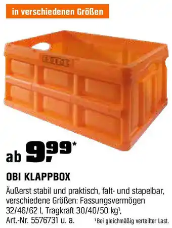 OBI OBI KLAPPBOX Angebot