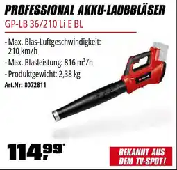 OBI Einhell PROFESSIONAL AKKU-LAUBBLÄSER GP-LB 36/210 Li E BL Angebot