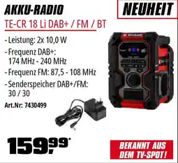 OBI Einhell AKKU-RADIO TE-CR 18 LI DAB+/FM/BT Angebot