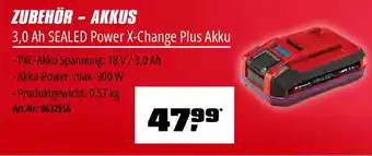 OBI Einhell ZUBEHÖR AKKUS 3,0 Ah SEALED Power X-Change Plus Akku Angebot