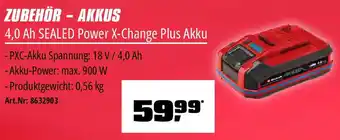 OBI Einhell ZUBEHÖR - AKKUS 4,0 Ah SEALED Power X-Change Plus Akku Angebot