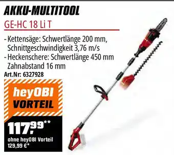 OBI Einhell AKKU-MULTITOOL GE-HC 18 Li T Angebot