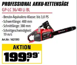 OBI Einhell PROFESSIONAL AKKU-KETTENSÄGE GP-LC 36/40 Li BL Angebot