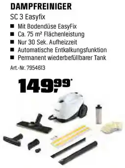 OBI KÄRCHER DAMPFREINIGER SC 3 Easyfix Angebot