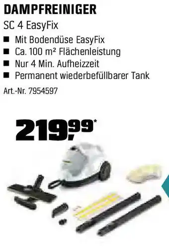 OBI KÄRCHER DAMPFREINIGER SC 4 EasyFix Angebot