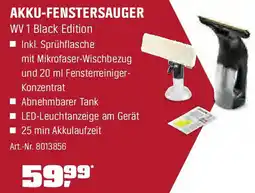 OBI KÄRCHER AKKU-FENSTERSAUGER WV 1 Black Edition Angebot