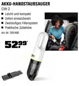 OBI KÄRCHER AKKU-HANDSTAUBSAUGER CVH 2 Angebot