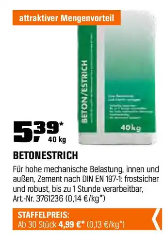 OBI BETONESTRICH Angebot