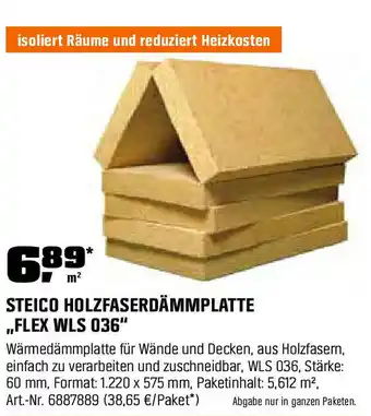OBI STEICO HOLZFASERDÄMMPLATTE ,,FLEX WLS 036" Angebot