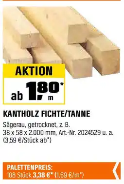 OBI KANTHOLZ FICHTE/TANNE Angebot
