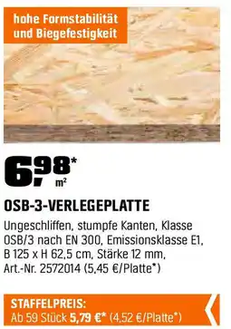 OBI OSB-3-VERLEGEPLATTE Angebot