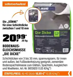 OBI MAPEI BODENAUS- GLEICHSMASSE ,,DIE DICKE" Angebot