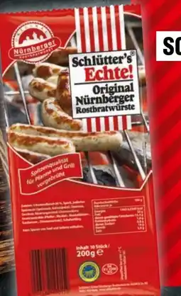 Handelshof Schlütters Echte Original Nürnberger Rostbratwürste Angebot