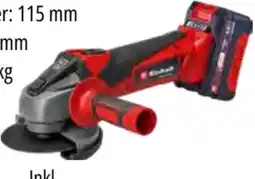 OBI Einhell Akku-Winkelschleifer TC-AG 18/115 Li Solo Angebot